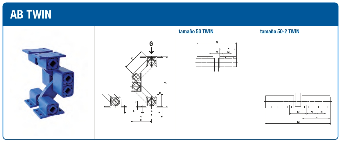 dibujo técnico Suspensión AB TWIN