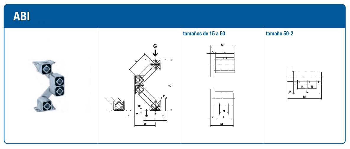 dibujo técnico Suspensión ABI Inox