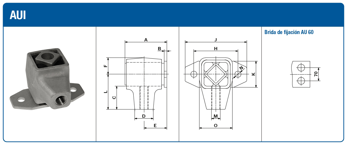 dibujo técnico Oscilante AUI Inox