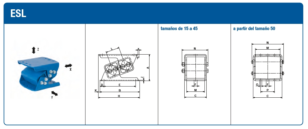 dibujo técnico Antivibrante ESL