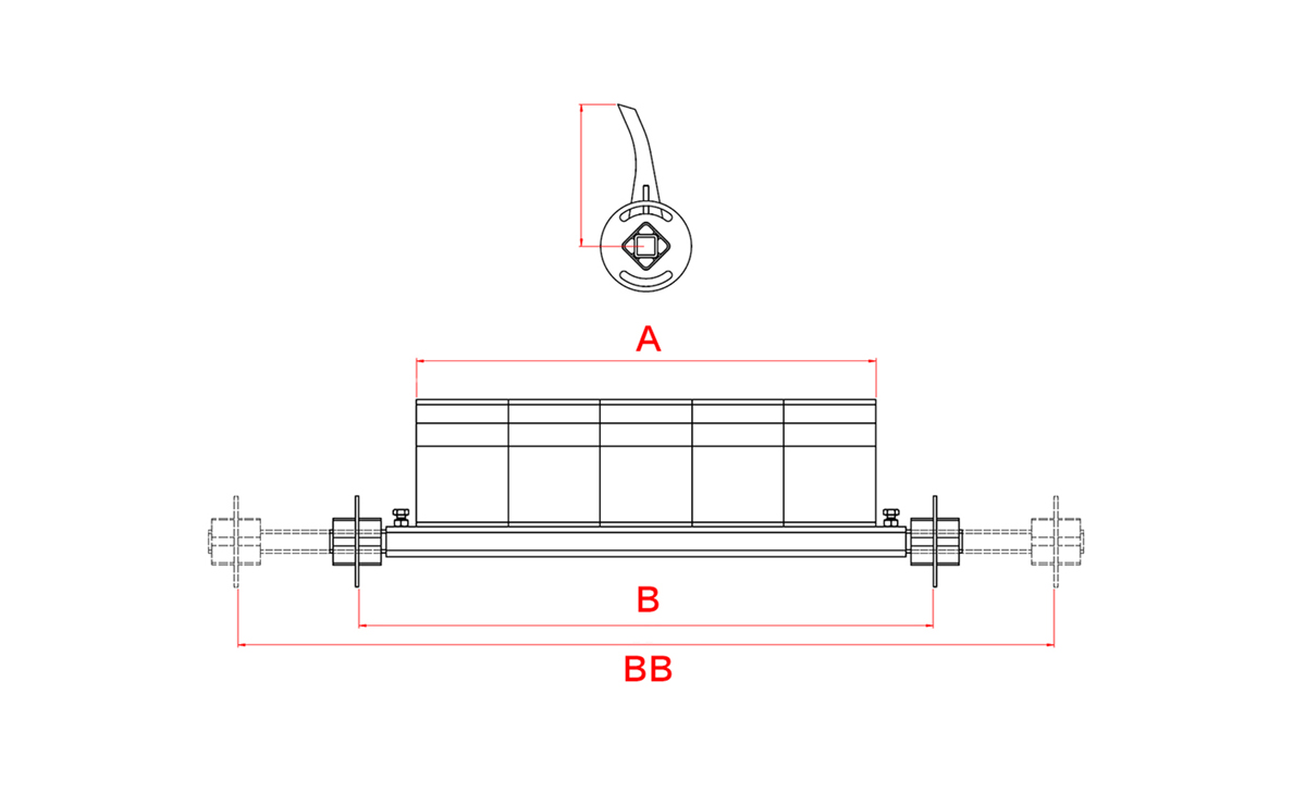 dibujo técnico FRONTAL-PUR90