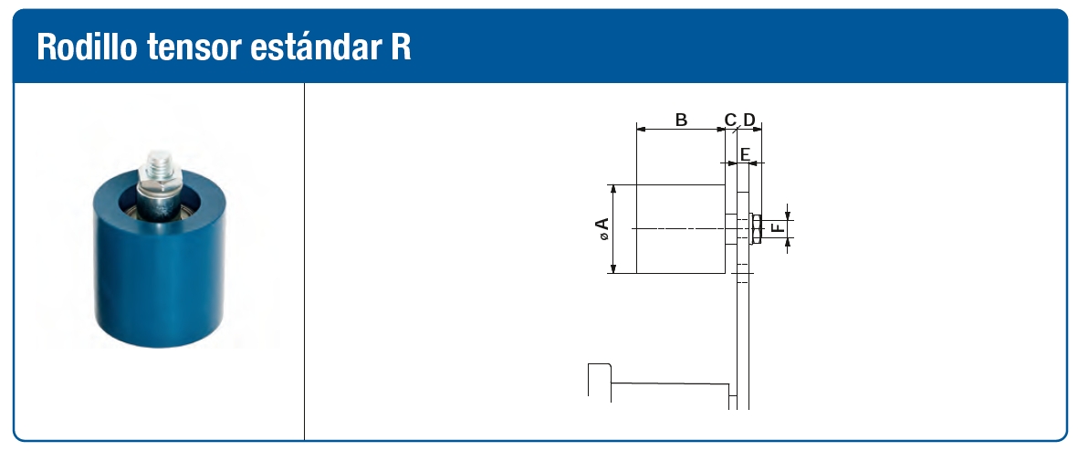 dibujo técnico Rodillo tensor ROSTA