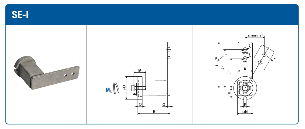 dibujo técnico Tensor ROSTA SEI Inox