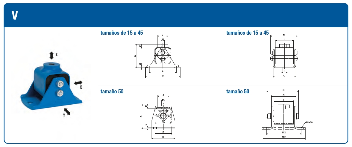 dibujo técnico Antivibrante V